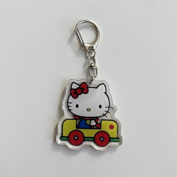 y2k 2000s super cute hello kitty car keychain keyring - Picture 1 of 5